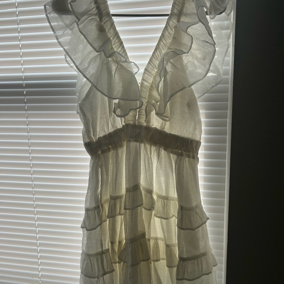 White Ruffled Dress - Picture 4 of 5